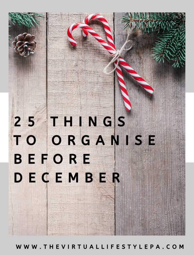 Christmas planning checklist for busy families with a gift list, family calendar and wrapped presents.